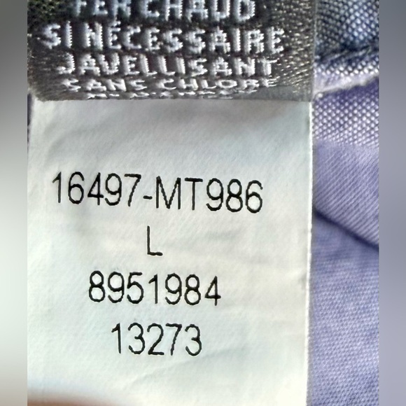 Bonobos Slim Fit Floral Embroidered Button-Down Shirt L Chambray Blue Cotton 🌿 - Picture 7 of 8